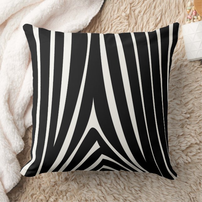 Funky Modern Zebra Pattern Cushion (Blanket)