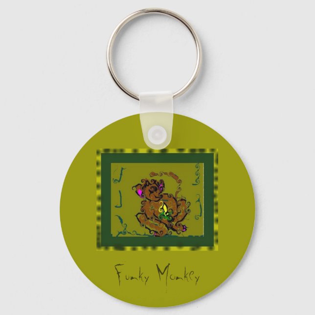 Funky  Monkey Key Ring (Front)
