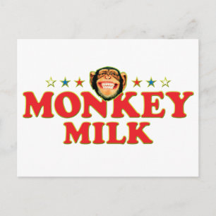 Funky Monkey Milk Postcard