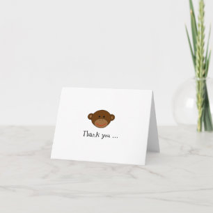 Funky Monkey Thank You Note Card