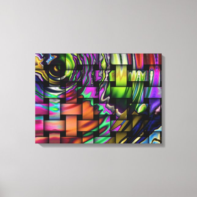 Funky Mosaic Wrapped Canvas (Front)