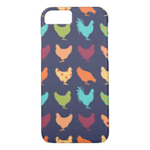 Funky Multi-coloured Chicken Pattern Case-Mate iPhone Case