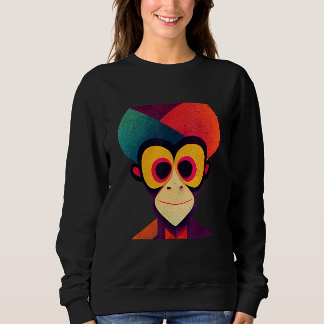 Funky Munky Turban Monkey Sweatshirt (Front)