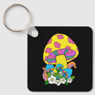 Funky Mushroom  Key Ring