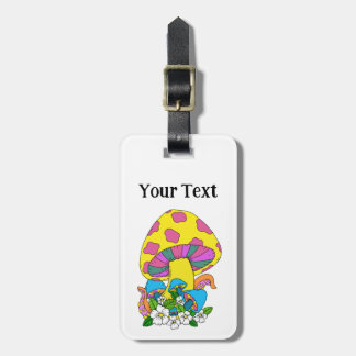 Funky Mushroom Luggage Tag