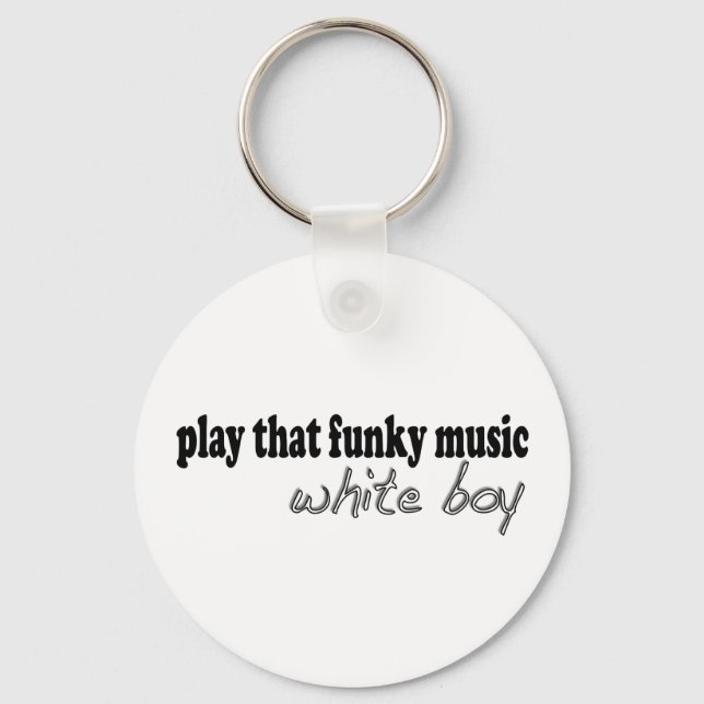 Funky Music White Boy Key Ring (Front)