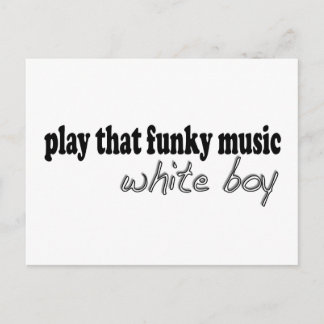 Funky Music White Boy Postcard