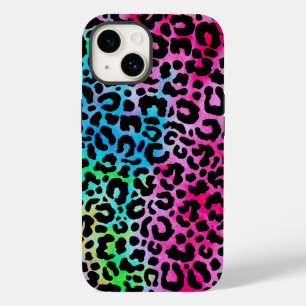 Funky Neon Colourful Leopard Print Case-Mate iPhone 14 Case