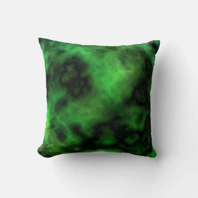 Funky Neon Green Emerald Halloween Abstract Cushion (Front)