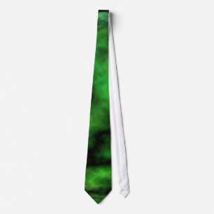 Funky Neon Green Emerald Halloween Abstract Tie