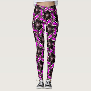 Funky Noir Hot Pink Leggings ★Psydefx★