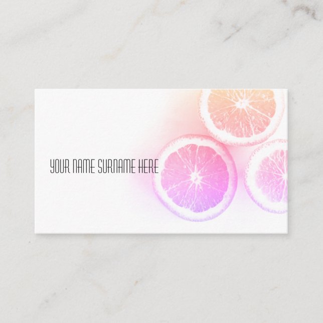 Funky Orange Organic Feel Business Card (Front)