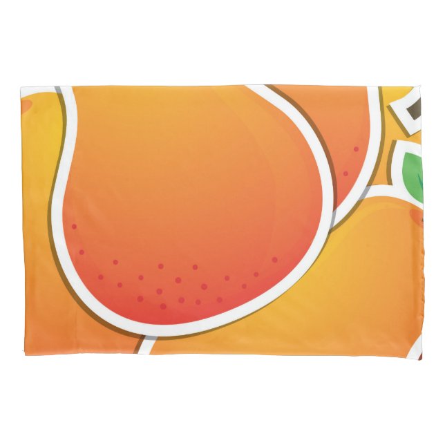 Funky orange pear pillowcase (Front)
