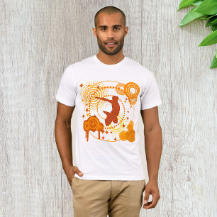 Funky Orange Symbols Mens T-Shirt