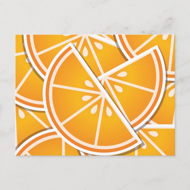 Funky orange wedges postcard (Front)