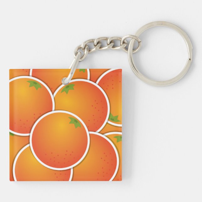Funky oranges key ring (Back)