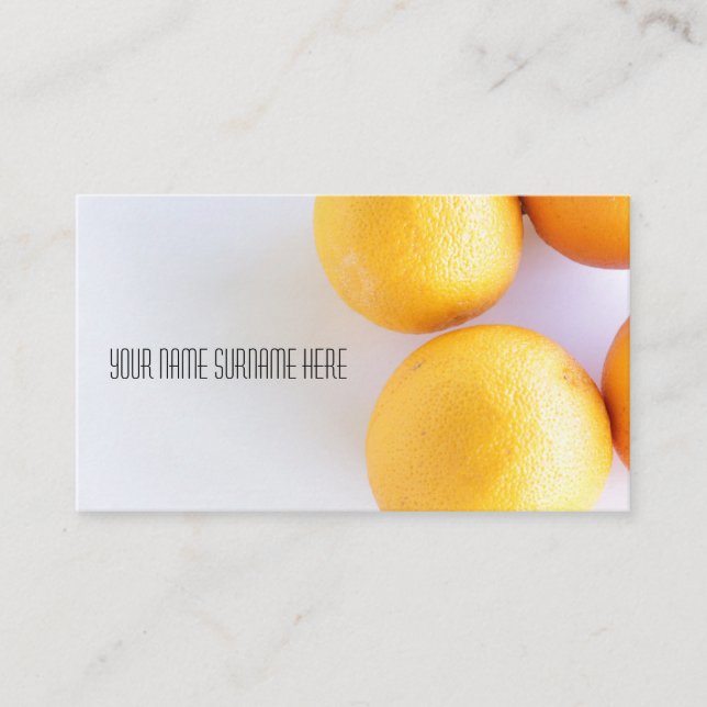 Funky Oranges Organic Feel Business Card (Front)