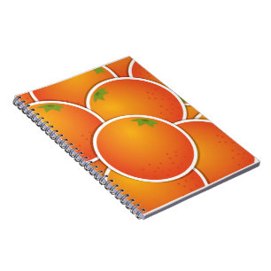 Funky oranges spiral notebook