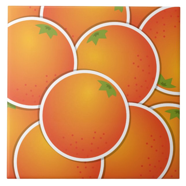 Funky oranges tile (Front)