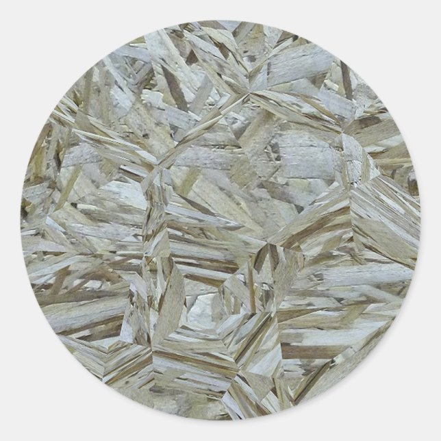 Funky OSB Texture Construction Chipwood Classic Round Sticker (Front)