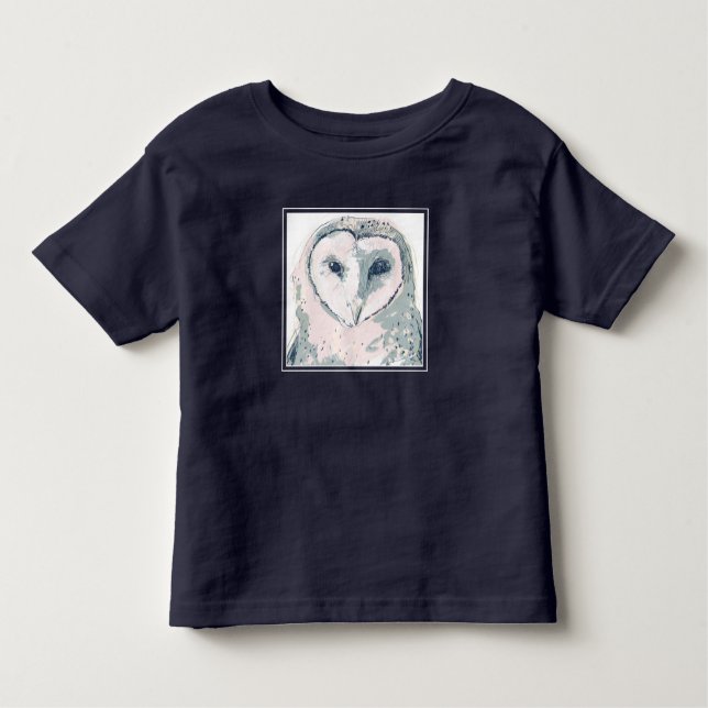 Funky Owl Portrait Toddler T-Shirt (Front)