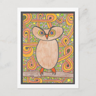 Funky Owl Postcard