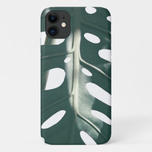 Funky Pale Green Swiss Cheese Plant Case-Mate iPhone Case