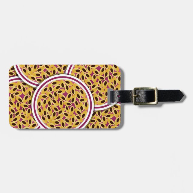 Funky Passion fruit Luggage Tag (Front Horizontal)