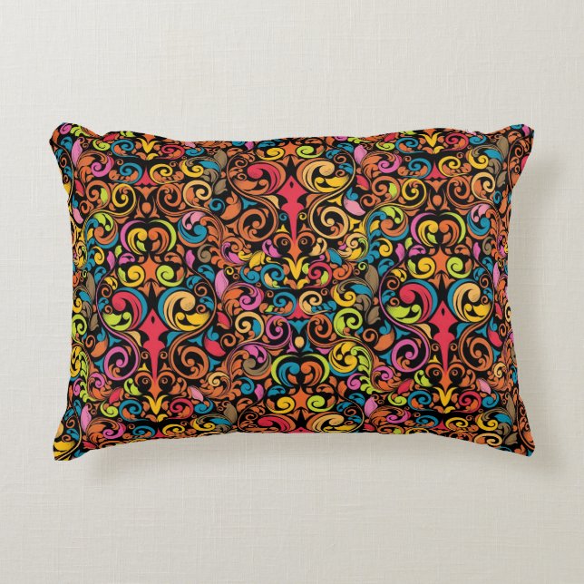 Funky pattern decorative cushion (Front)