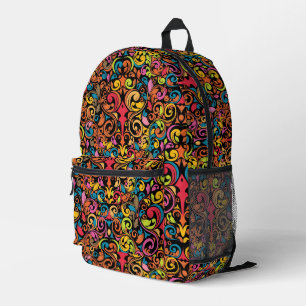Funky pattern printed backpack