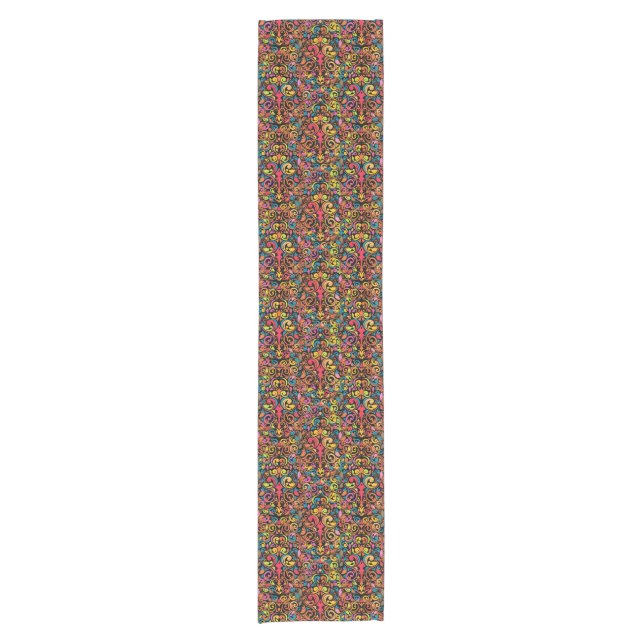 Funky pattern short table runner (Front)