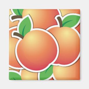 Funky peach magnet