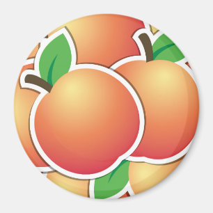 Funky peach magnet