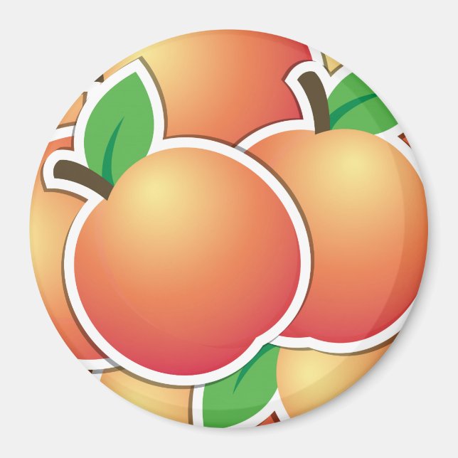 Funky peach magnet (Front)