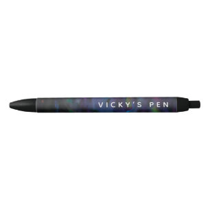 Funky personalized abstract smokey water color. black ink pen