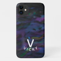 Funky personalized abstract smokey water color 
