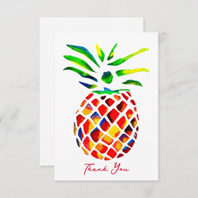 Funky pineapple cool art card (Front/Back)