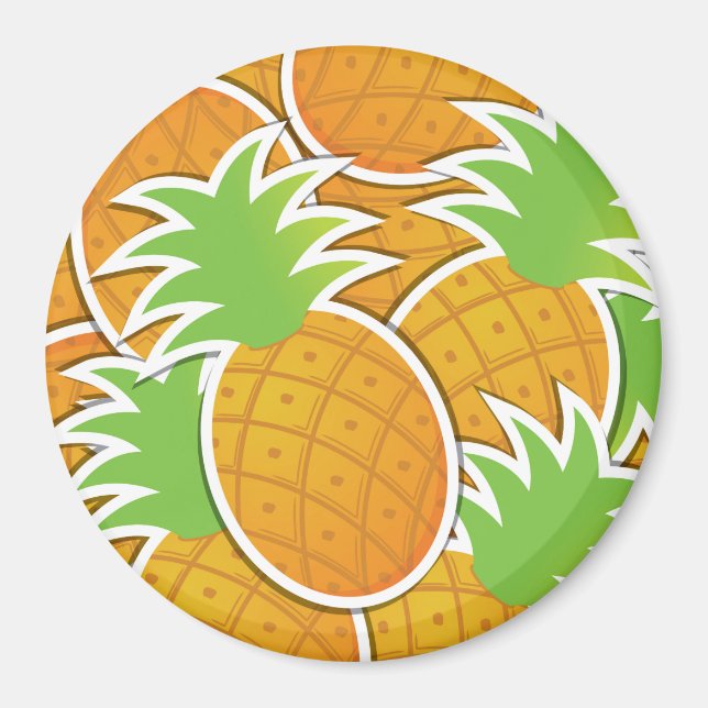 Funky pineapple magnet (Front)