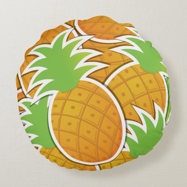 Funky pineapple round cushion (Back)