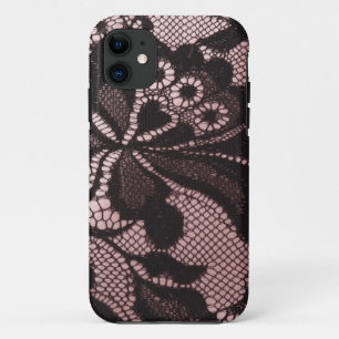 Funky Pink & Black Lace  IPhone 5 Case
