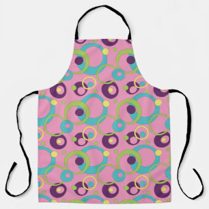 Funky Pink Circles All-Over Print Apron