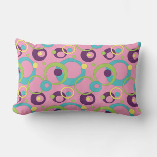 Funky Pink Circles Pillow