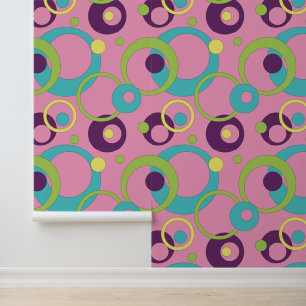 Funky Pink Circles Wallpaper