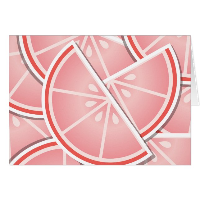 Funky pink grapefruit wedges (Front Horizontal)