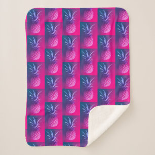 Funky Pink Purple Pineapple Yummy Blanket