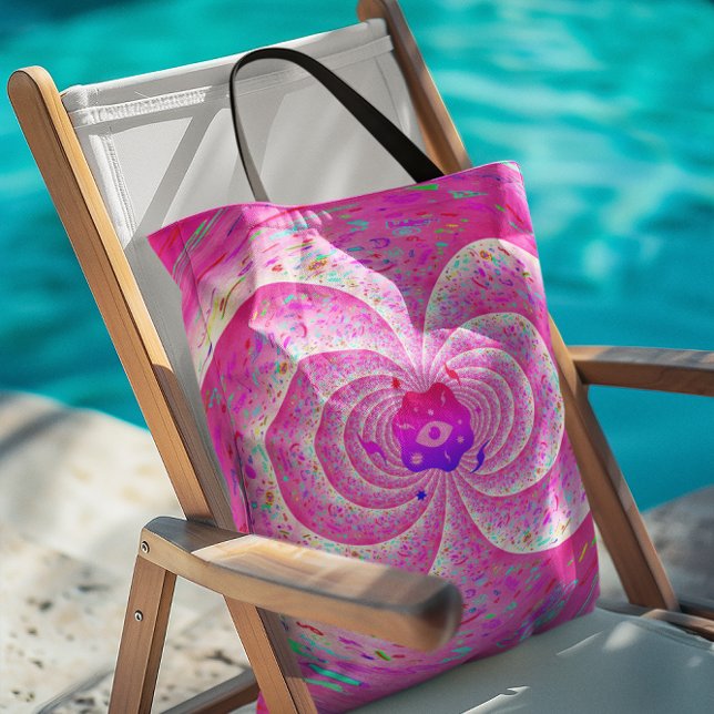 Funky Pink Spiral Tote Bag (Creator Uploaded)