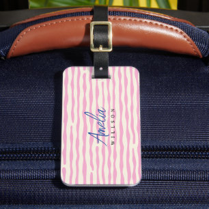 funky pinky luggage tag