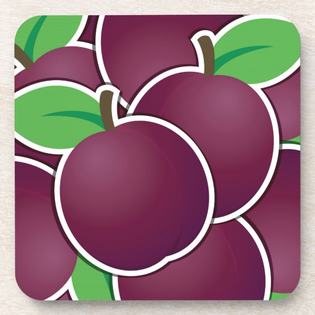 Funky plum coaster (Front)