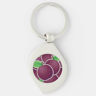 Funky plum key ring