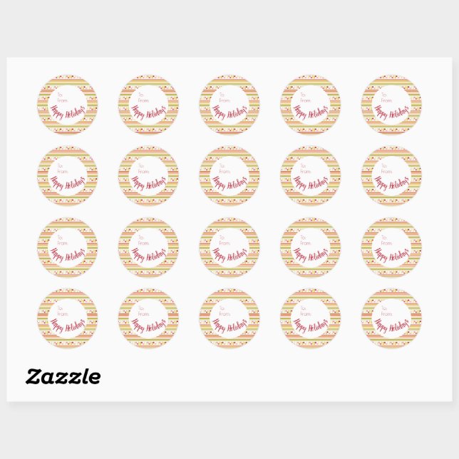 Funky Polka Dot Accented Classic Round Sticker (Sheet)